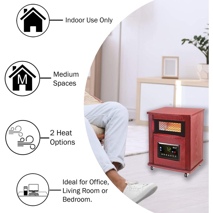 好評にて期間延長】 Comfort Zone CZ2032C 750 1,500-Watt 16” Infrared Quartz Wood Cabinet  Heater - ce.ftccollege.edu