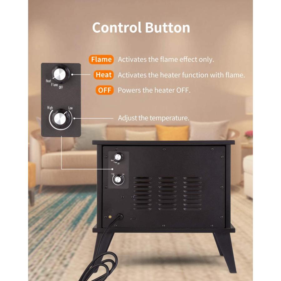 KUPPET Mini Desktop Electric Fireplace Portable Space Heater Fireplace