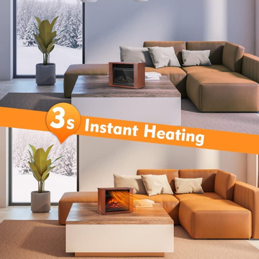 Electric Fireplace Heater, LifePlus Small Wood Fireplace Stove with 3D Real  :H221116B0B4D8TQ7K:HALプロショップ - 通販 - Yahoo!ショッピング