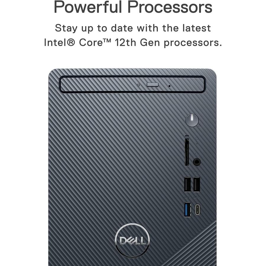Dell Newest Inspiron Mini Tower Desktop, 12th Intel Hexa-Core i5-12400, NVI