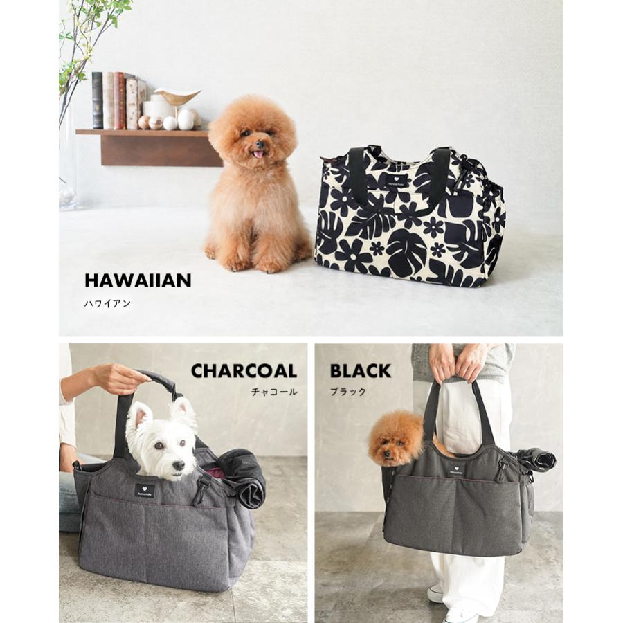 Hanna Hula ブラックキャリーバック新商品 Hanna Hula（ハンナフラ） 犬 消臭 キャリーバッグ 軽量 2WAYキャリー