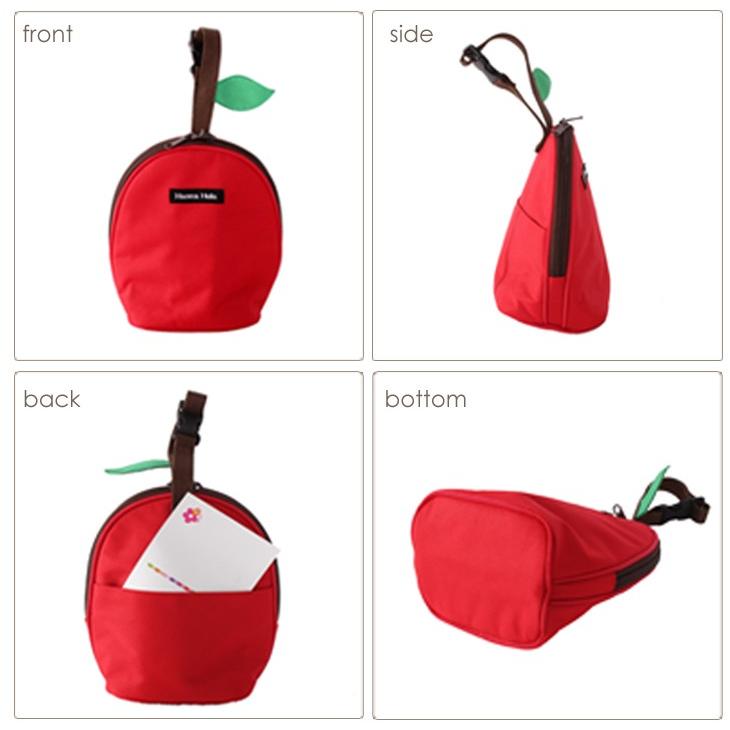 【今だけ1点配送で送料無料】マグポーチ 保温保冷 アップル 哺乳瓶ポーチ 哺乳瓶ケース 女の子 男の子 出産祝い ハンナフラ【1点のみ配送でネコポスOK】 | Hanna Hula | 06