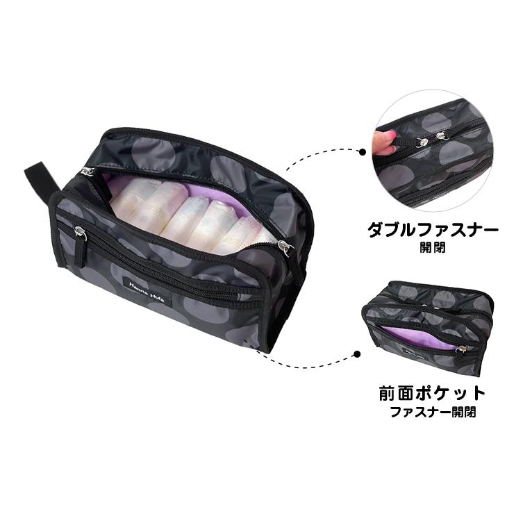 スクエアポーチ　大容量ポーチ おむつポーチ コスメポーチ お薬ポーチ 撥水 おしゃれ かわいい ハンナフラ Hanna Hula【1点のみ配送でネコポスOK】 |  | 06