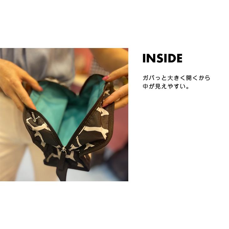 スクエアポーチ　大容量ポーチ おむつポーチ コスメポーチ お薬ポーチ 撥水 おしゃれ かわいい ハンナフラ Hanna Hula【1点のみ配送でネコポスOK】 |  | 10