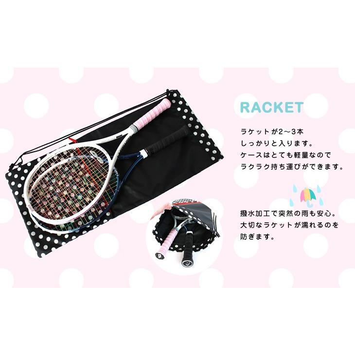 収納ポケット付テニスラケットケース ハンナフラ Hanna Hula【1点のみ配送でネコポスOK】 | Hanna Hula | 09