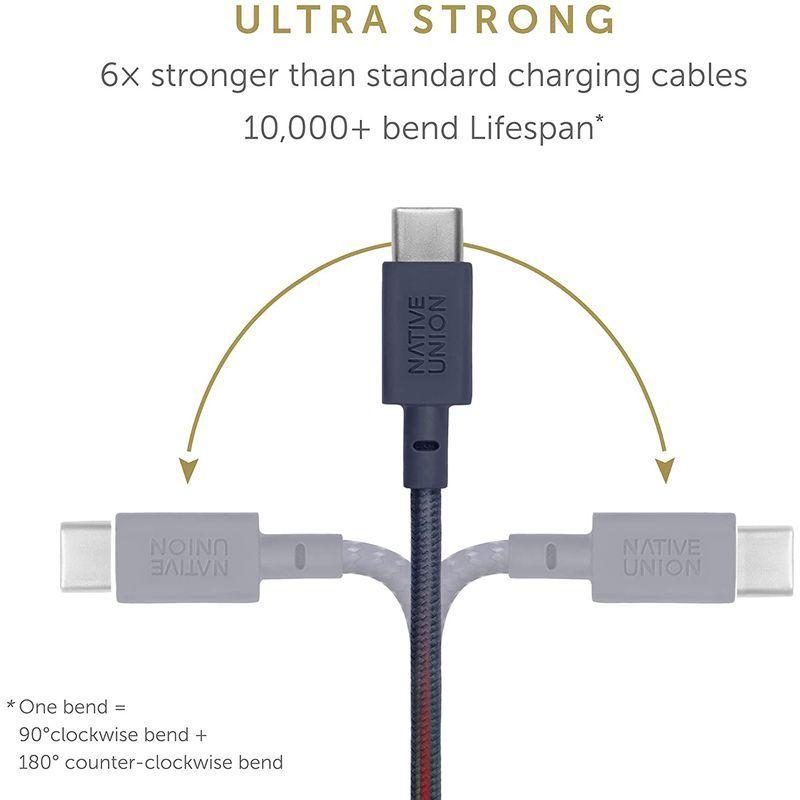 NATIVE UNION ネイティブユニオン Belt Cable XL USB-C to USB-A 3m 急速充電ケーブル レザーストラ