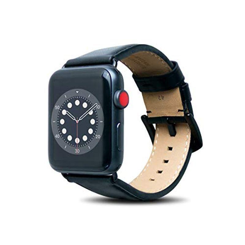 Alto AppleWatch 44/42mm 本革ストラップ イタリア製 ハンドメイド (ブラック)