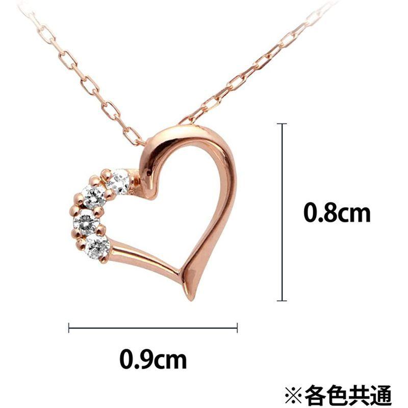 キャーロディディアマンテ CHIARO DI DIAMANTE K10ピンクゴールド×ダイヤモンド ハートペンダントネックレス CHD004 CHIARO DI DIAMANTE K10ピンクゴールド×ダイヤモンド ハートペンダントネックレス CHD004