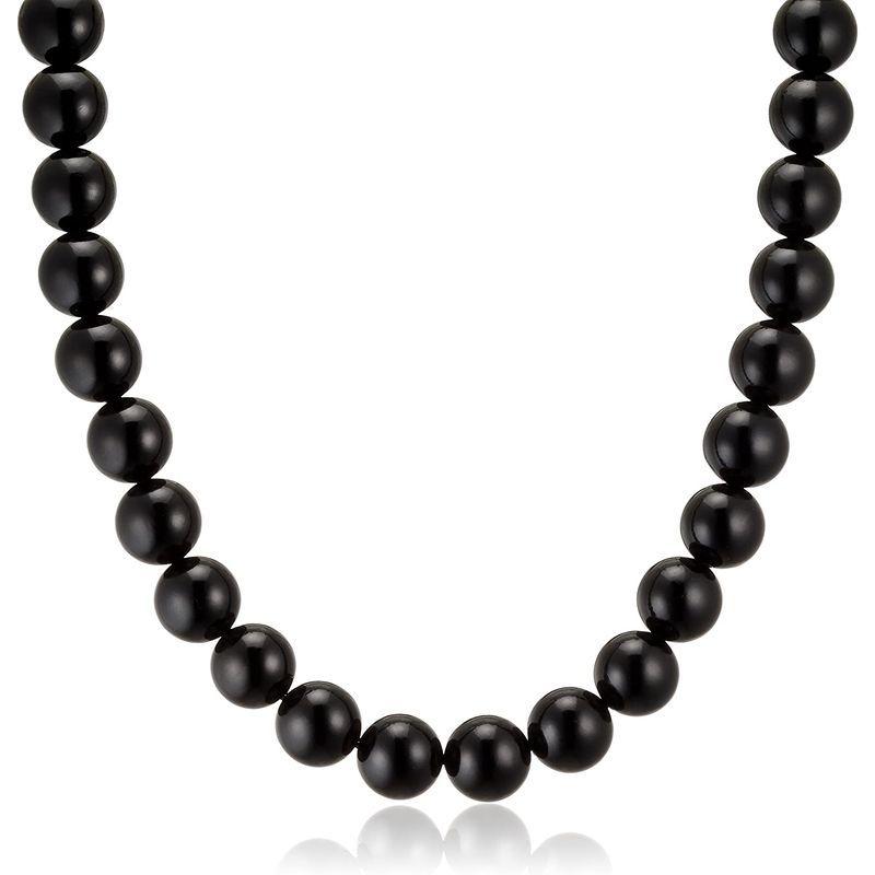 ジュエリーシンワ Jewelry Shinwa 天然ジェット(10mm丸玉)ネックレス42cmサイズ jn0212-42 Jewelry Shinwa 天然ジェット 10mm丸玉 ネックレス42cmサイズ jn0212