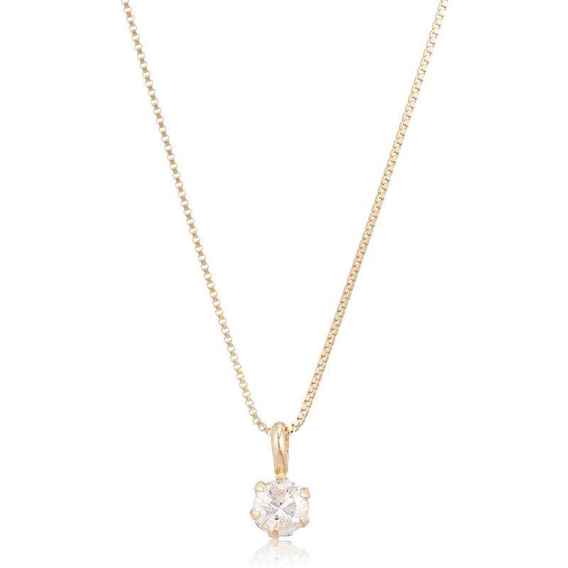 【新品 未使用 日本製】 D-COLLECTION(ディーコレクション) 18金イエローゴールド ダイヤモンド ネックレス 0.1ct 鑑別カード付 D1504200 【3867941984】(19492円)