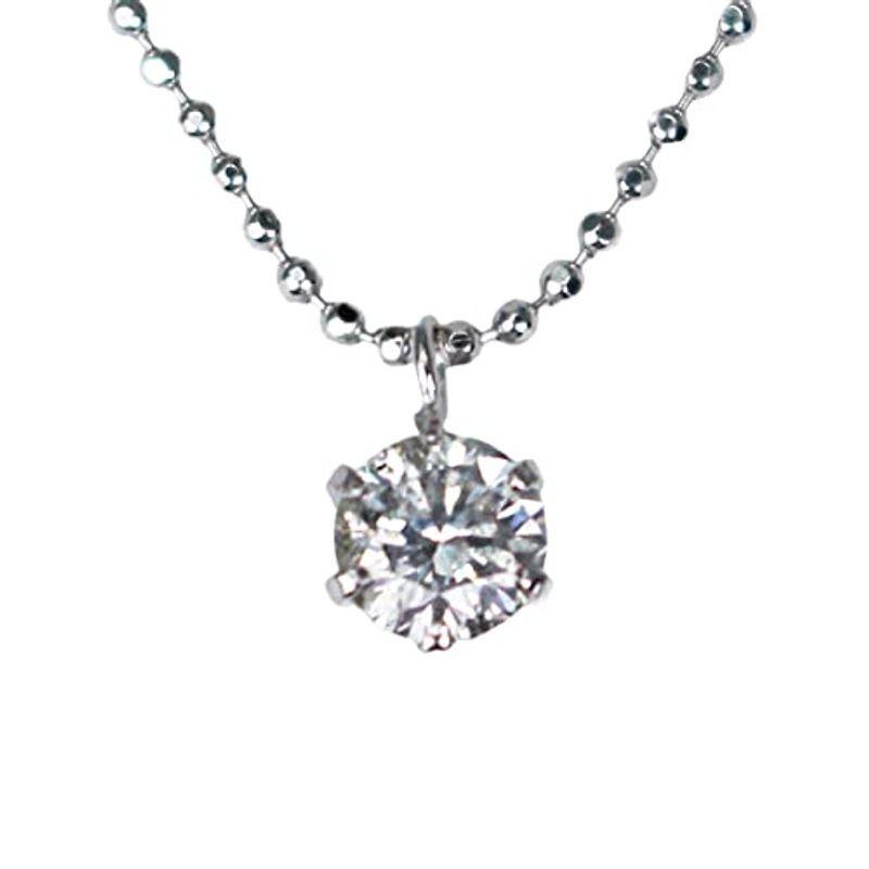 KASHIMA純プラチナ台 0.3ct ダイヤモンド 一粒石 プチ ペンダント ネックレス