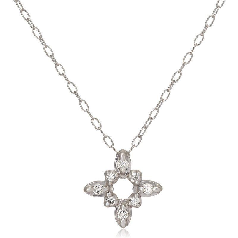 大人気 キャーロ ディ ディアマンテ CHIARO DI DIAMANTE K10ホワイトゴールド×ダイヤモンド スノークリスタルペンダントネックレ 【1989528064】(10026円)