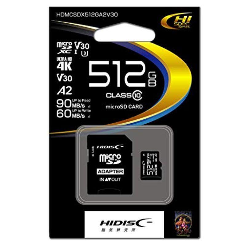 HIDISC 超高速microSDXCカード 512GB CLASS10 UHS-I Speed class3， A2対応 HDMCSDX5