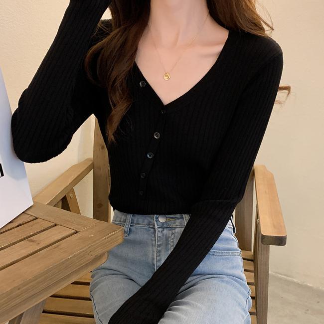 Vネックリブニットトップス |  | 08