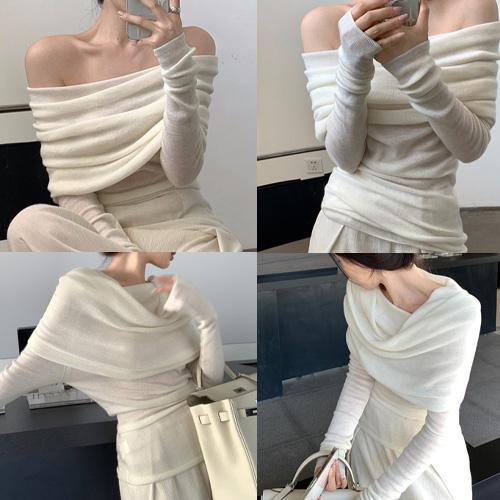 オフショルダースリムやわらかニット |  | 07