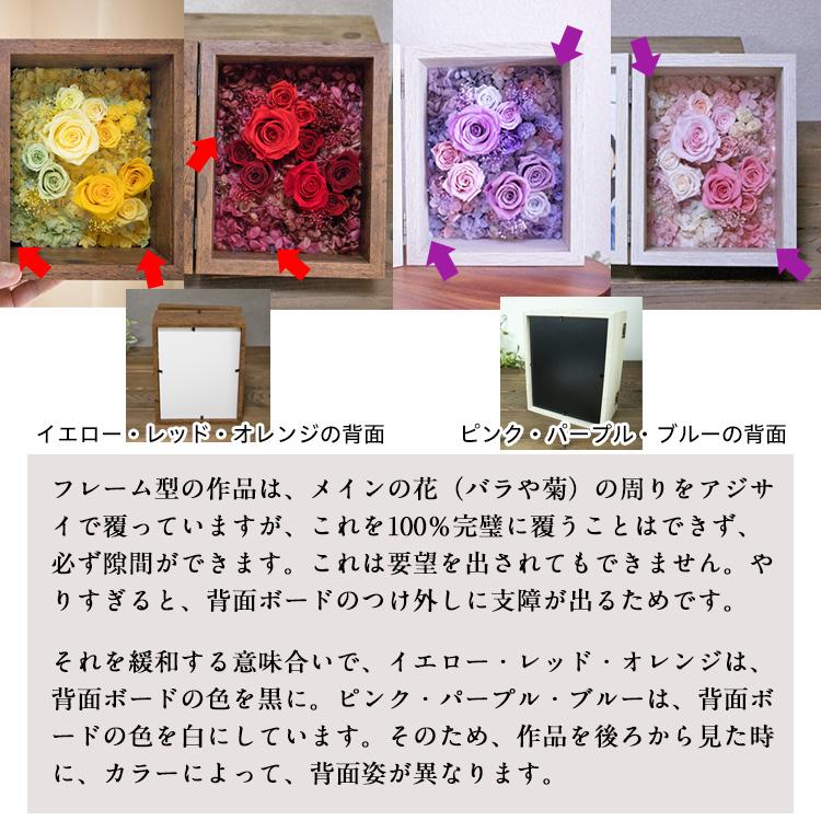 フォトフレーム プリザーブドフラワーアレンジ 写真立て 額縁に入った
