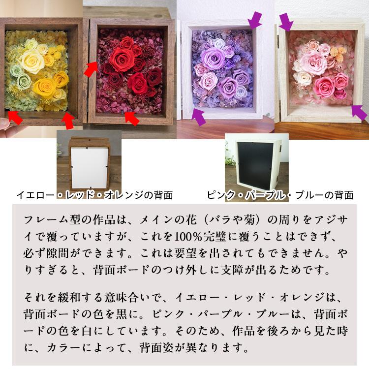フォトフレーム プリザーブドフラワーアレンジ 写真立て 額縁に入った