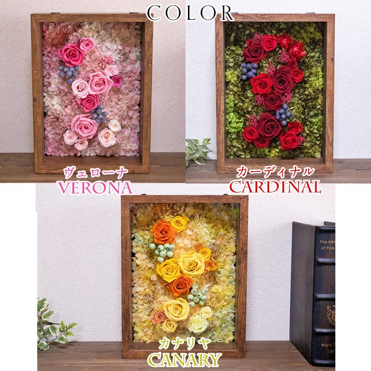 額縁に入ったお花 プリザーブドフラワーフレーム Ver.08 心をこめて