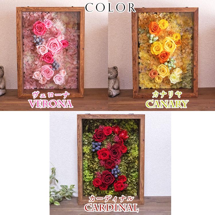 額縁に入ったお花 プリザーブドフラワーフレーム Ver.10 心をこめて