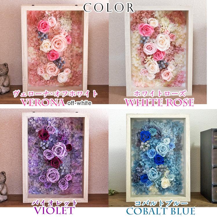 額縁に入ったお花 プリザーブドフラワーフレーム Ver.10 心をこめて