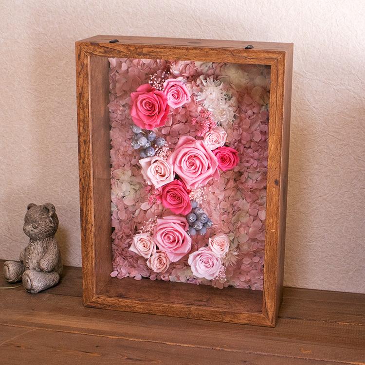 ★絵画のように見せる花 プリザーブドフラワー フレーム 額縁に入ったお花 RED 額縁に入ったお花 プリザーブドフラワーフレーム Ver.10 心をこめて