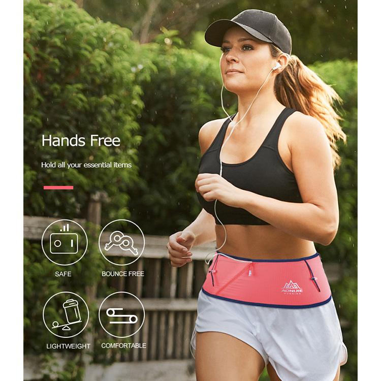 ランニングポーチ 揺れない 軽量 薄型スマホも入る ウエスト