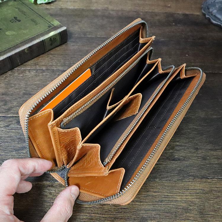 長財布 小銭入れが4分割された 本革財布 使いやすさが進化した 長財布 小銭入れが4分割された 本革財布 使いやすさが進化した