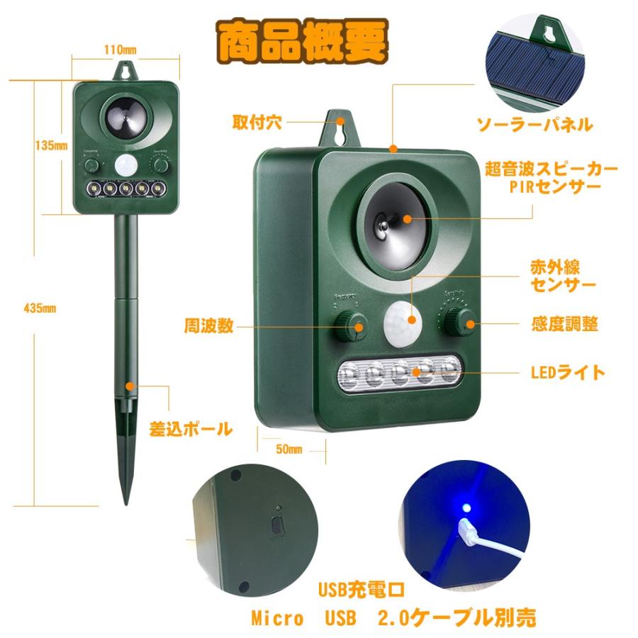 最新版 害獣撃退器 猫よけ 超音波 ソーラー式 Usb充電 赤外線センサー Ledフラッシュ 糞被害 野良犬 鳥害 防滴 Ipx44 5v 1a Xcsource Jp038 2 ハル Xcsource専門店 通販 Yahoo ショッピング