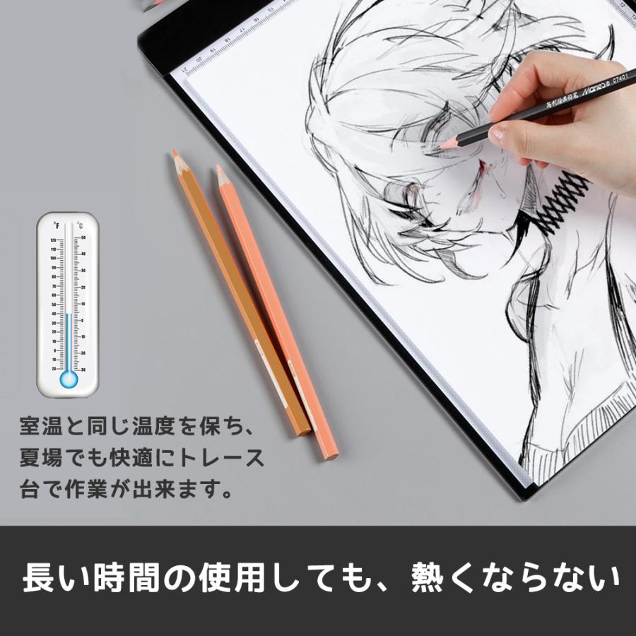 トレース台led 薄型5mm 正規逆輸入品 A3製図板 無段階調光 ライトボックス 2m Usbコード付き 製図 デザイン アニメ 写経 コミック Jpl055