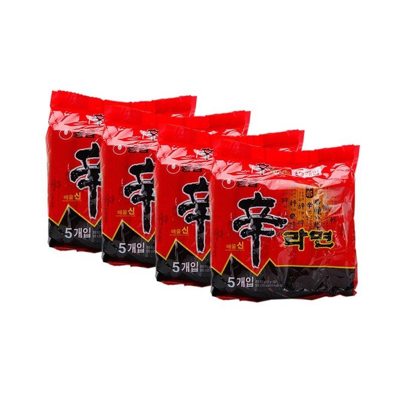 辛ラーメン 農心 5コ入り 4袋セット(120g×20個)韓国ラーメン 韓国食品|halla-mart|02