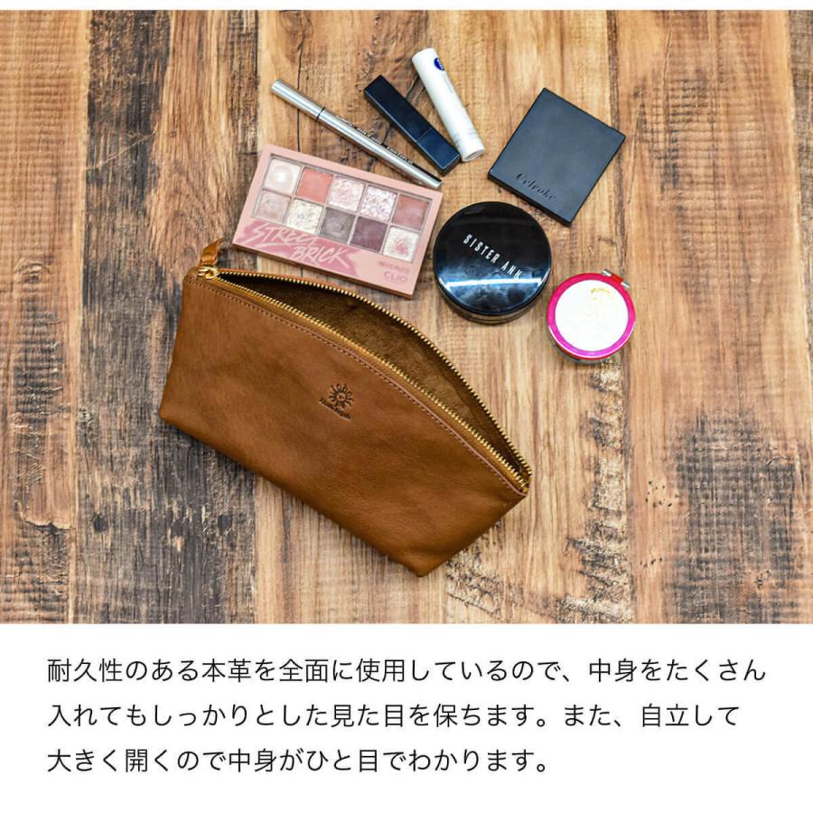 本革ポーチ レザー 大きめ シンプル お洒落 ペンケース 化粧ポーチ 道具入れ 筆箱 バッグインバッグ インナーバッグ ブランド ハレルヤ Hallelujah Hak058 財布 バッグ 本革 Hallelujah 通販 Yahoo ショッピング