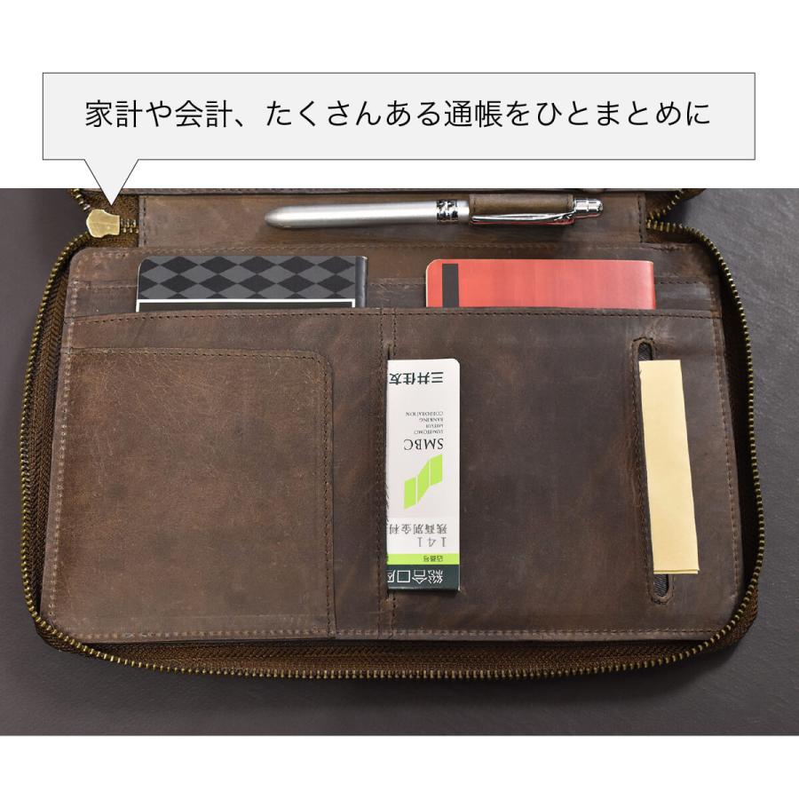 財布 本革 メンズ 長財布 大きい財布 大容量 レディース クラッチウォレット 通帳入る 封筒入る レザー ケース 通帳ケース 人気 高級 ブランド ハレルヤ_12