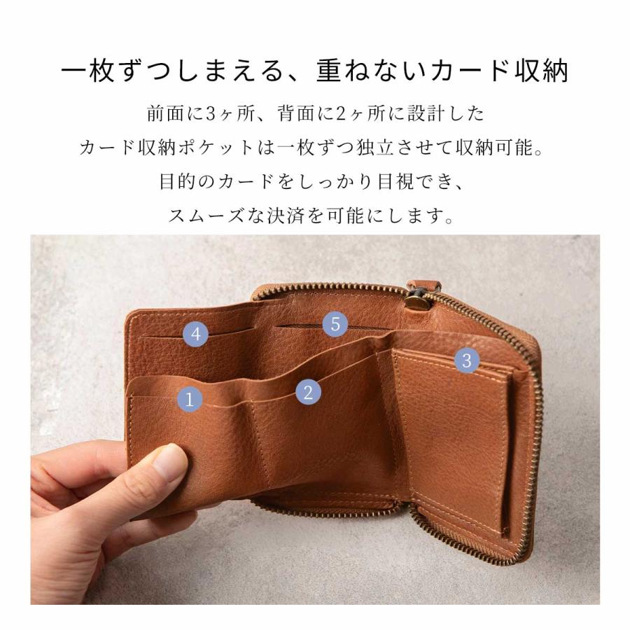 Hallelujah ミニ財布 本革 レディース 三つ折り ラウンド Hallelujah ミニ財布 本革 レディース 三つ折り ラウンド