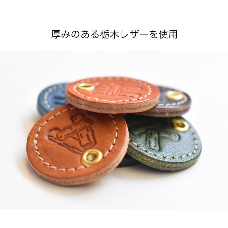 ❇︎オレンジキャメル❇︎イニシャルTと鳥さんの本革のチャーム 栃木レザー