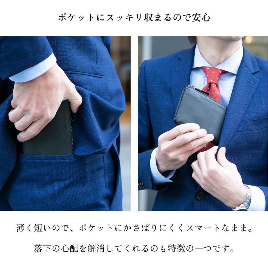 財布 メンズ 長財布 小さい L字ファスナー 「TIDY2.0 KUMORIYA」 仕事 ビジネス 通勤 大容量 本革 傷がつきにくい YKK製 小銭入れ スーツに合う｜hallelujah0325｜09