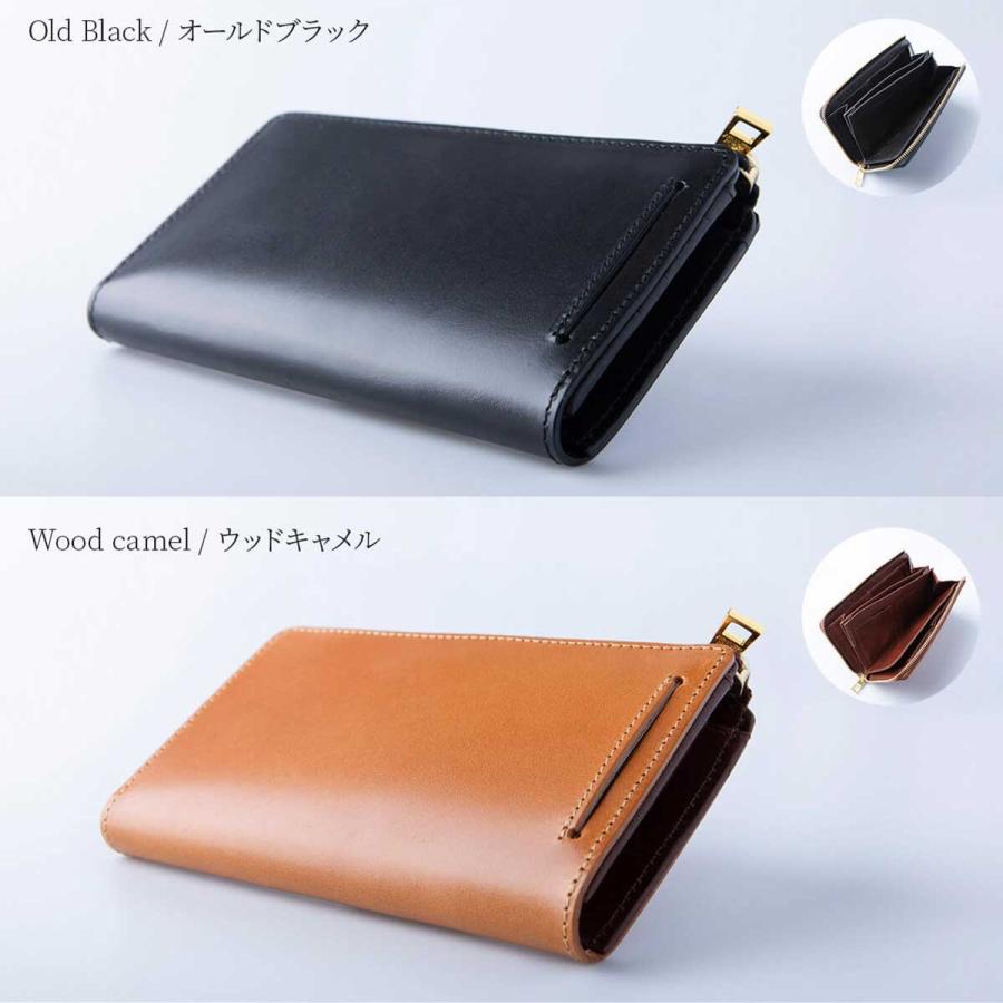 JAPAN FACTORY 長財布 メンズ 小さい財布 日本製 本革 L字