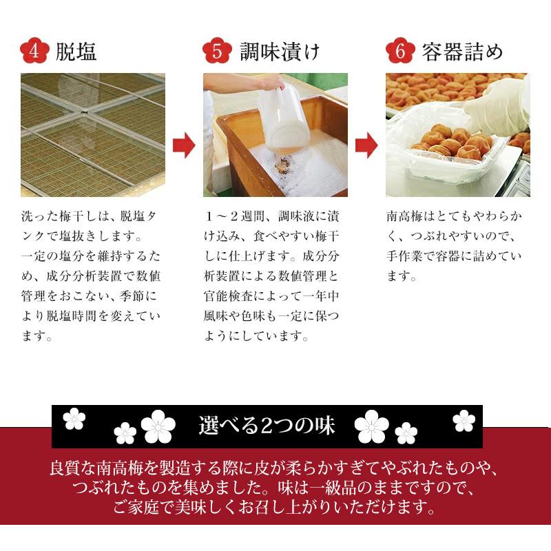 選べる3タイプ 紀州綜合食品 紀州南高つぶれ梅 12個セット 送料無料