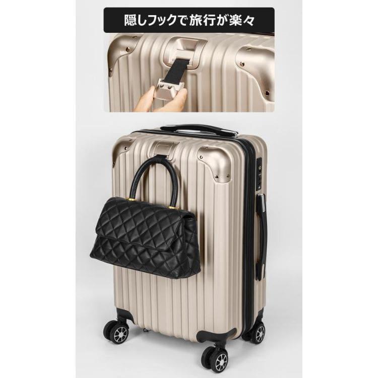 スーツケース Mサイズ 軽量 静音 キャリーケース ダブルキャスター ファスナー TSAロック ハードケース 旅行 出張 海外 国内 20代 30代 40代 50代の画像