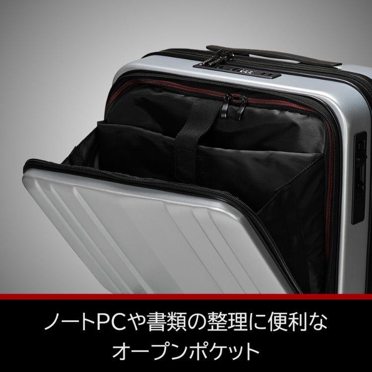 スーツケース 機内持ち込み フロントオープン 軽量 静音 キャリーケース ファスナー TSAロック ハードケース 旅行 出張 海外 国内 修学旅行 20代 30代 40代 50代の画像