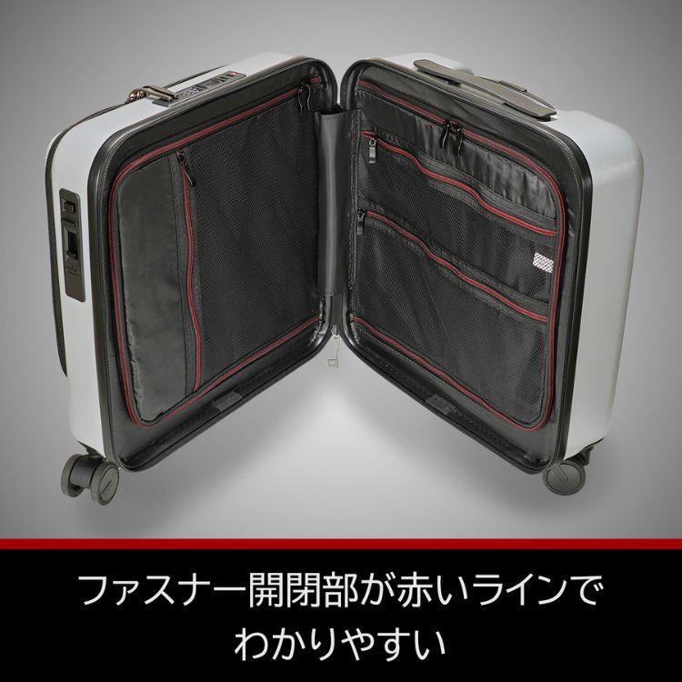 スーツケース 機内持ち込み フロントオープン 軽量 静音 キャリーケース ファスナー TSAロック ハードケース 旅行 出張 海外 国内 修学旅行 20代 30代 40代 50代の画像