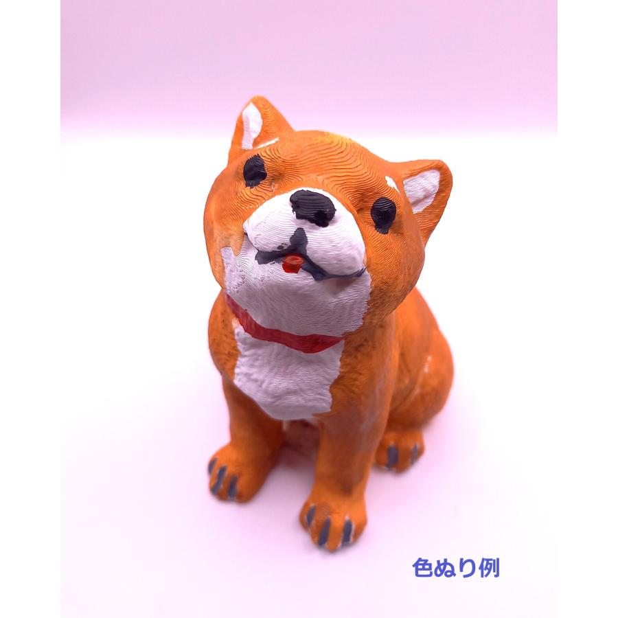 「立体ぬりぬり」犬 柴犬 動物シリーズ 世界に1つ 自分だけ フィギュア 置物 立体ぬりえ |  | 01