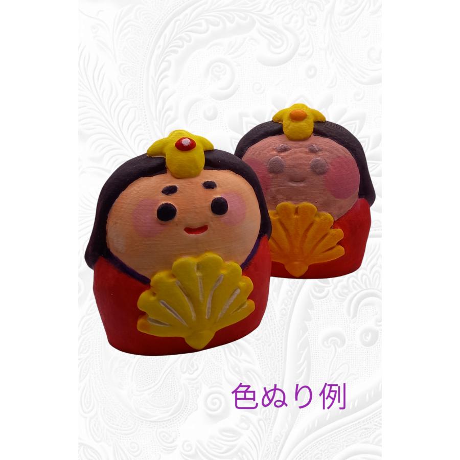 「立体ぬりぬり」ひなまつり“女雛” 自由に 世界に1つ 自分だけの フィギュア 置物　立体ぬりえ |  | 01