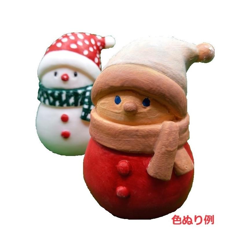 「立体ぬりぬり」雪だるま 自由に 世界に1つ 自分だけの フィギュア 置物　立体ぬりえ |  | 02
