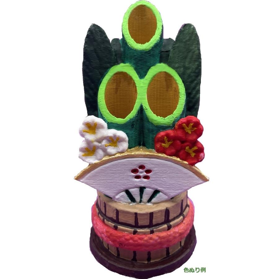 「立体ぬりぬり」門松 自由に 世界に1つ 自分だけの フィギュア 置物　立体ぬりえ |  | 01