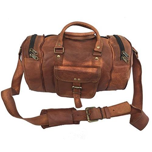 【厳選輸入品】KK's 14" Inch Real Goat Vintage Leather GYM Bags Travel Luggage Bags好評販売中｜halpi-halpi｜03