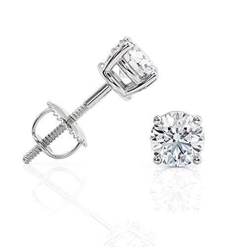 【並行輸入】Beverly Hills Jeweler IGI認定 1.5カラット ダイヤモンド ラウンドスタッドピアス 14K ホワイトゴールド スクリューバッ好評販売中｜halpi-halpi｜02