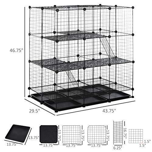特別価格PawHut DIY Pet Playpen Wire Rabbit Cage for Chinchillas, & Small Animals wi好評販売中|halpi-halpi|08