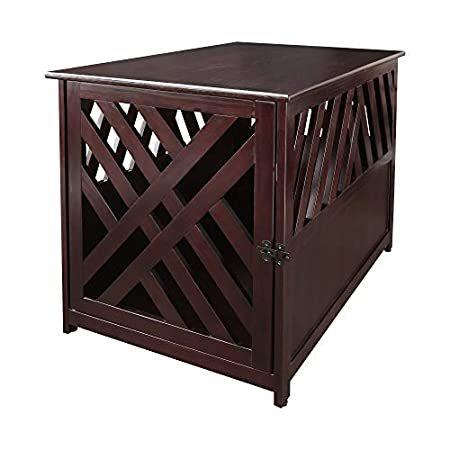特別価格Casual 人気定番の Home Modern 最適な材料 Lattice Wooden End Espresso Table Pet New 好評販売中 Crate