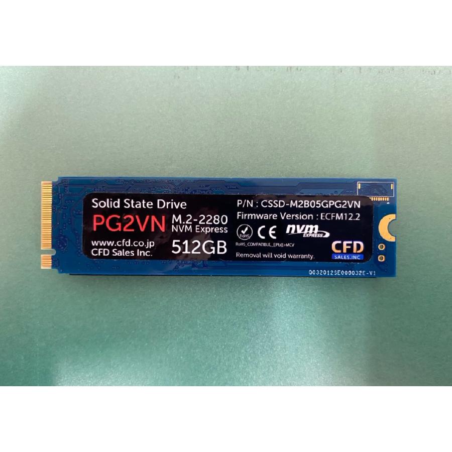 CFD SSD 512GB PG2VN M.2-2280 中古品【動作確認済み】【中古】 | CFD販売