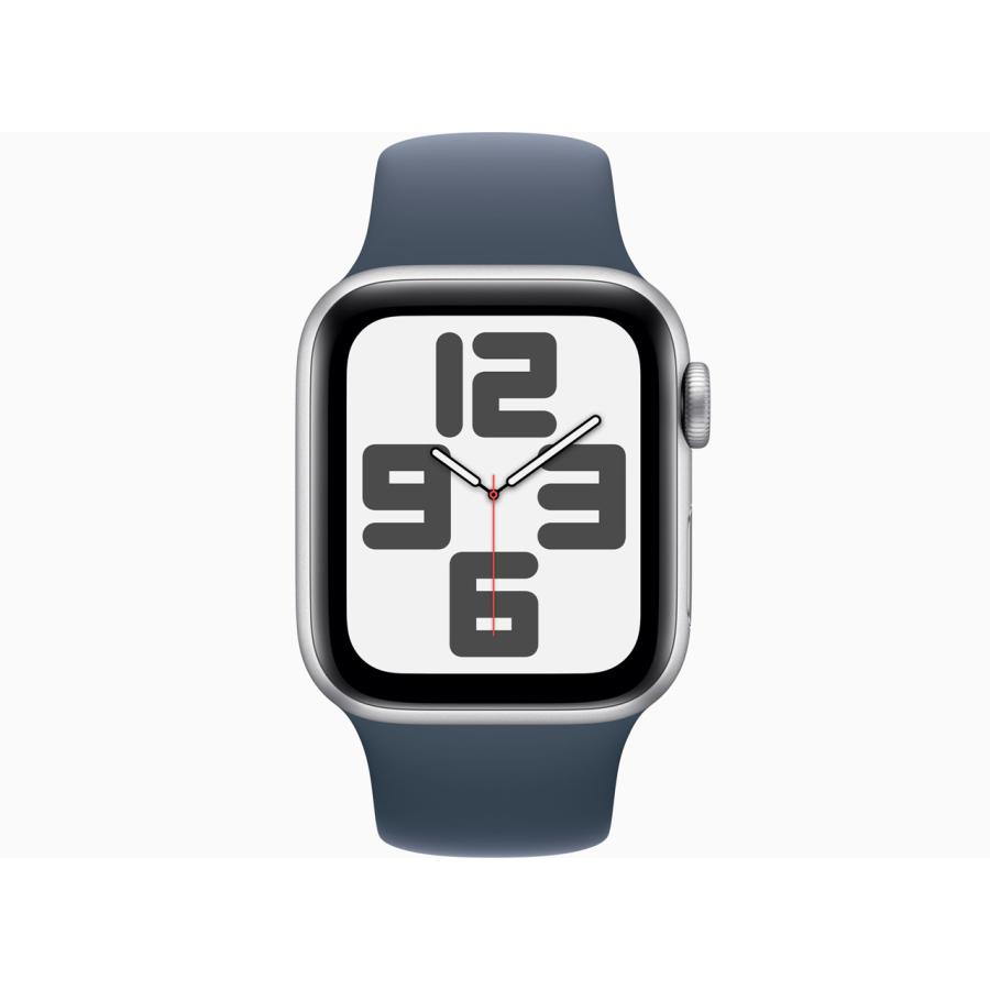★Apple Apple Watch SE 第2世代 GPSモデル 40mm MRE23J/A [シルバー/ストームブルースポーツバンド M/L]｜halsystem｜02
